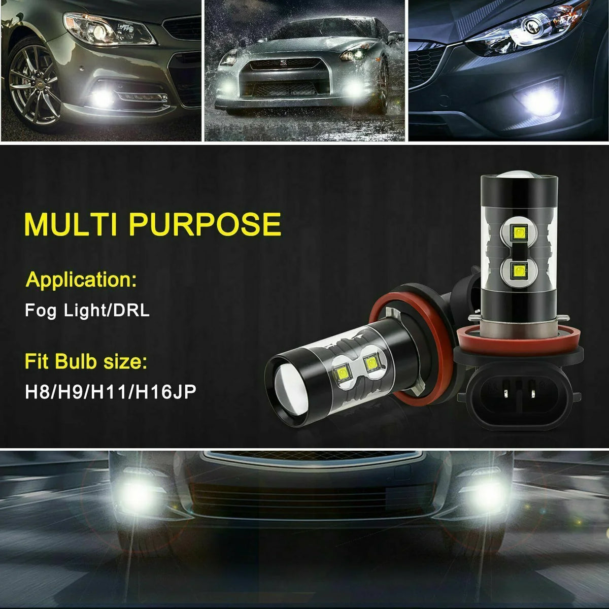 H8 4pcs Lights H11 2018 Fog Headlight D4S Bulbs Led -5 for Mazda