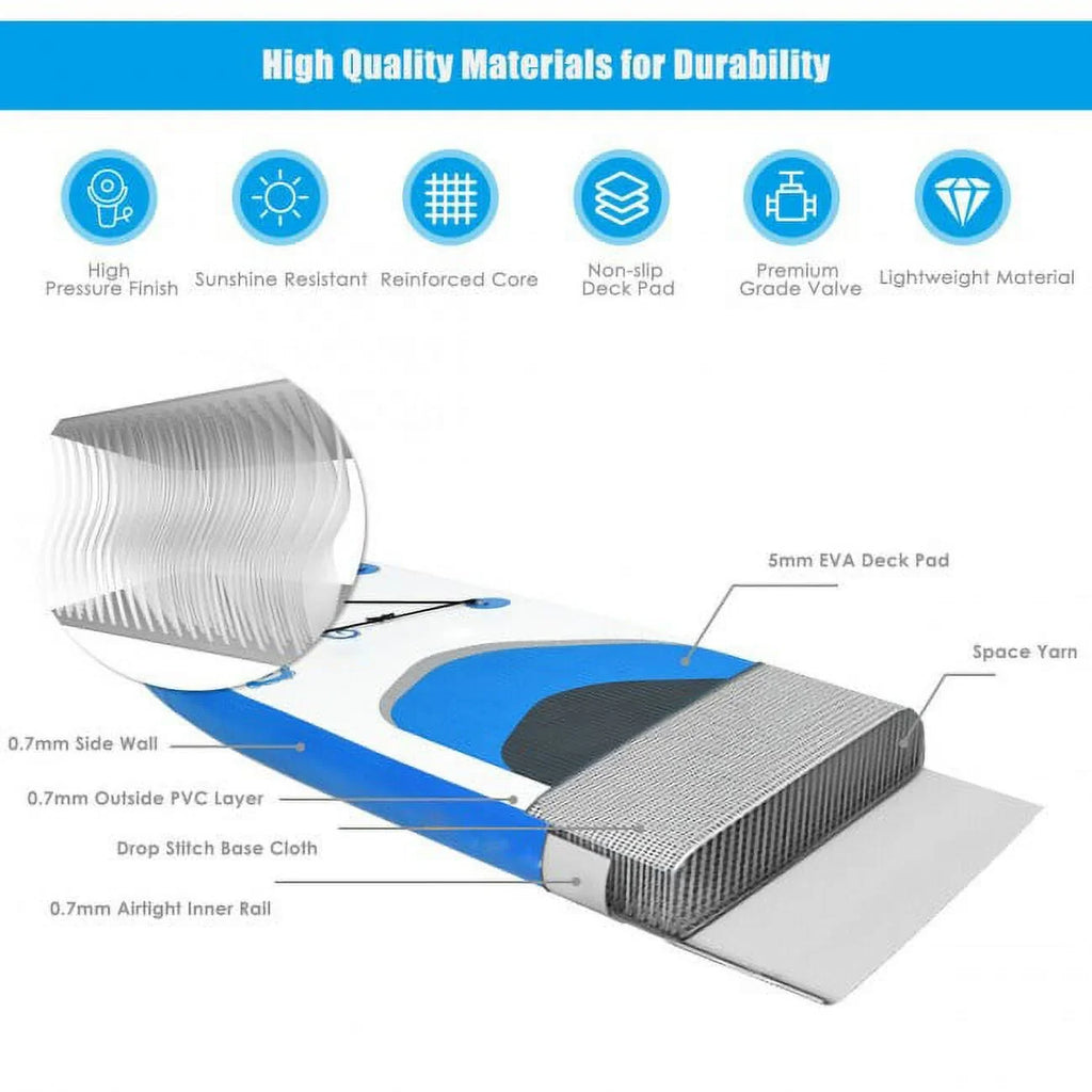 Inflatable Board Moisture Surfing Enjoy Adjustable 11-Feet Paddle Wonderful Sports