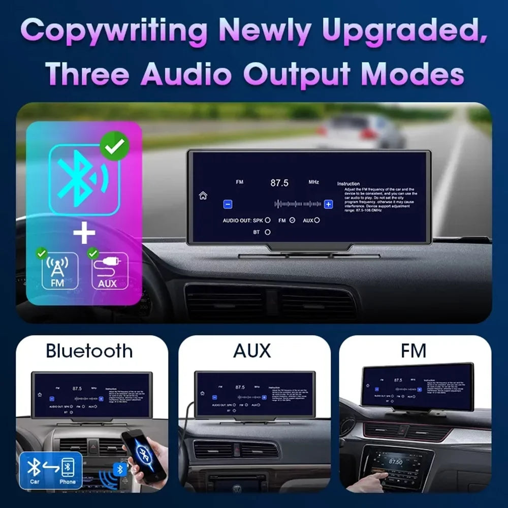 Navigation Dash Auto Masslatie Carplay camera 10.26 Cam Car ,Front Mirror Rearview Camera Dashboard Monitor Video Android & Inch