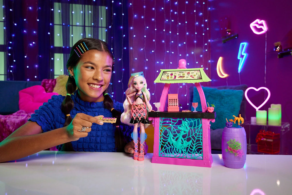 Playset, Doll Fashion Blue Monster Lagoona Accessories Island Snack Shack Food and High with Scare-adise
