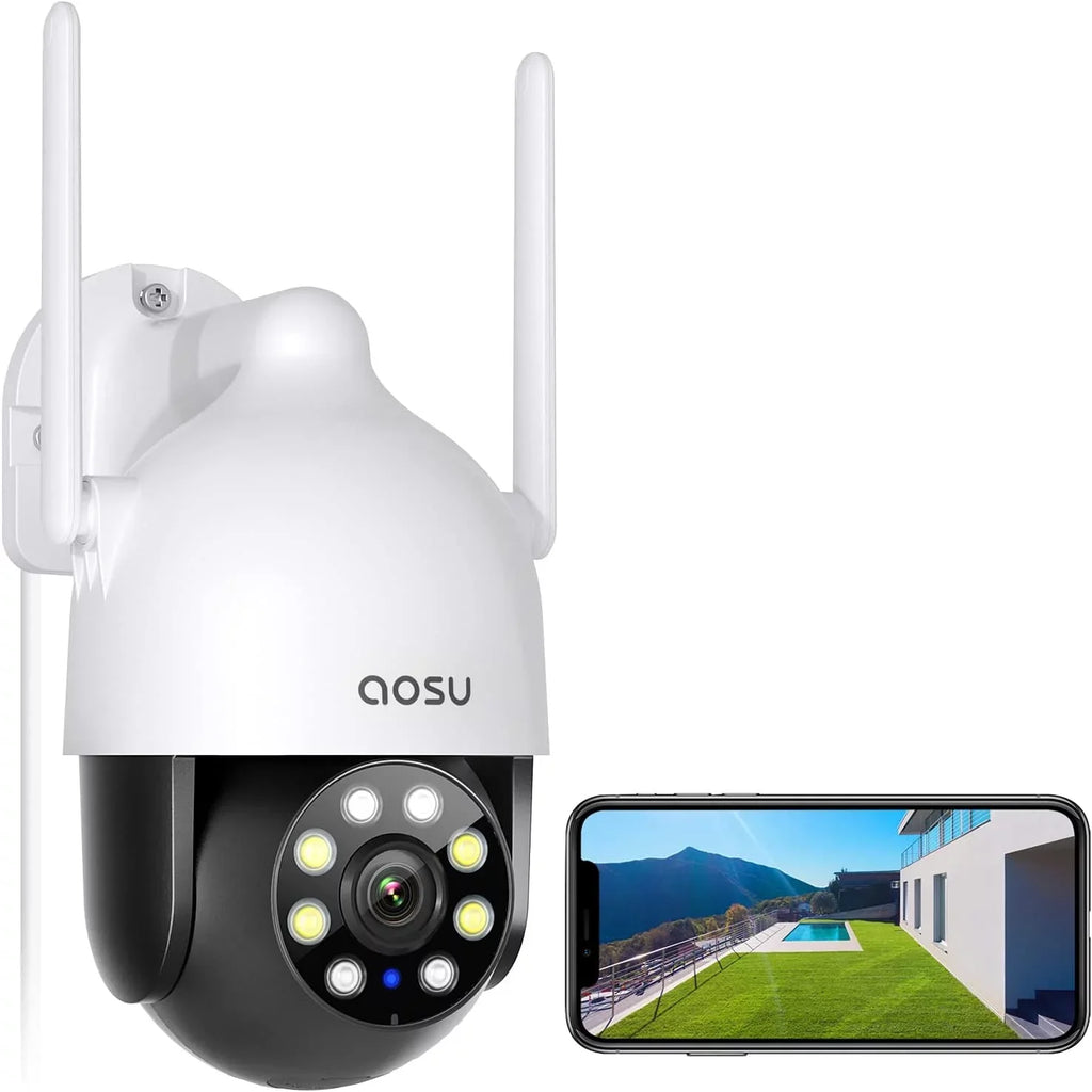 2K Home Night Camera Vision 360° 2 Way View with Outdoor IP66 Motion , Camera, Surveillance for Camera WiFi , Security Color Sensor, Security Camera Audio Moistureproof