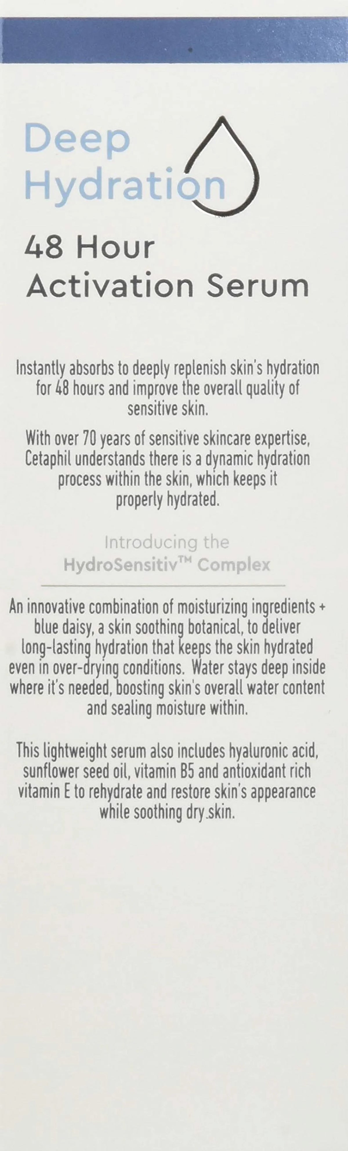 Hour Fl Sensitive Ounce Cetaphil Cetaphil Hour 48 48 Face Serum 1 Deep Fl Skin For Hydration Dry 1 Ounce Moisturizer Skin, Activation
