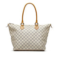Bag Unisex Vuitton (Good) Azur Tote Louis White Pre-Owned Damier Canvas Authenticated Saleya