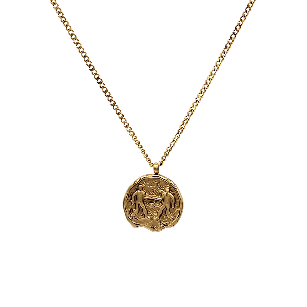 Zodiac for Steel | Inc Box Birthday Stainless Teens Gift Horoscope, Gold Pendant Necklace Women, Gemini Blue Boutique