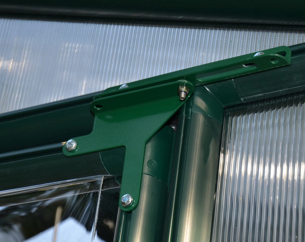 Grand x Clear - Gardener 2 - Greenhouse Canopia Walk-In - 12' Vents 8' Roof with Green Palram