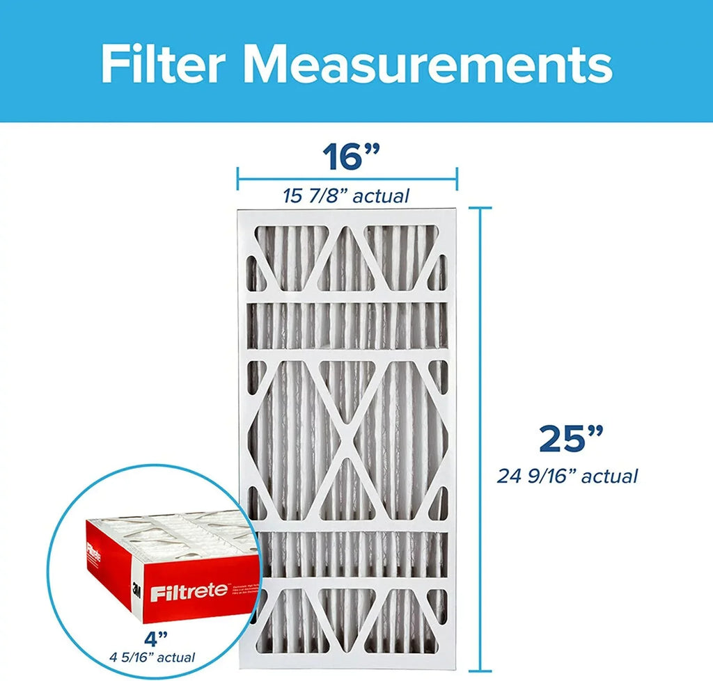4.31 x 2-Pack Air 24.56 Filter, , 1000 Defense Deep Pleat, dimensions Filtrete 15.88 Micro Allergen 16x25x4, Furnace x actual