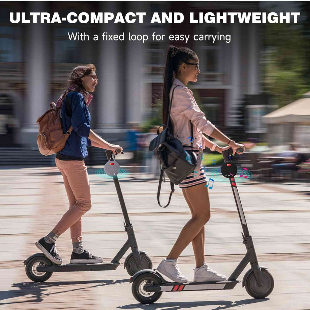 UrbanX 2 20H Vessel, Audience Playtime, for Pack Moistureproof Speaker IPX7 Compact Beach, Pool, Wireless 5 Bluetooth Speaker & Biking Sound, Stylo Punchy Clip, Series with Black with Bass, Big