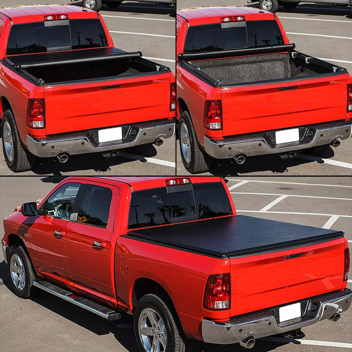 2019 Matte For Vinyl Black 2021 --090 to Roll-up Bed 20 Ford Motoring 5Ft Tonneau Shield Truck Top Ranger Soft Short
