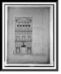 N.W., Saul Washington, North D.C.). Historic for [Two Print, Elevation], 17-7/8" buildings 21-7/8" office building (15th Framed x B.F. Street, Front.