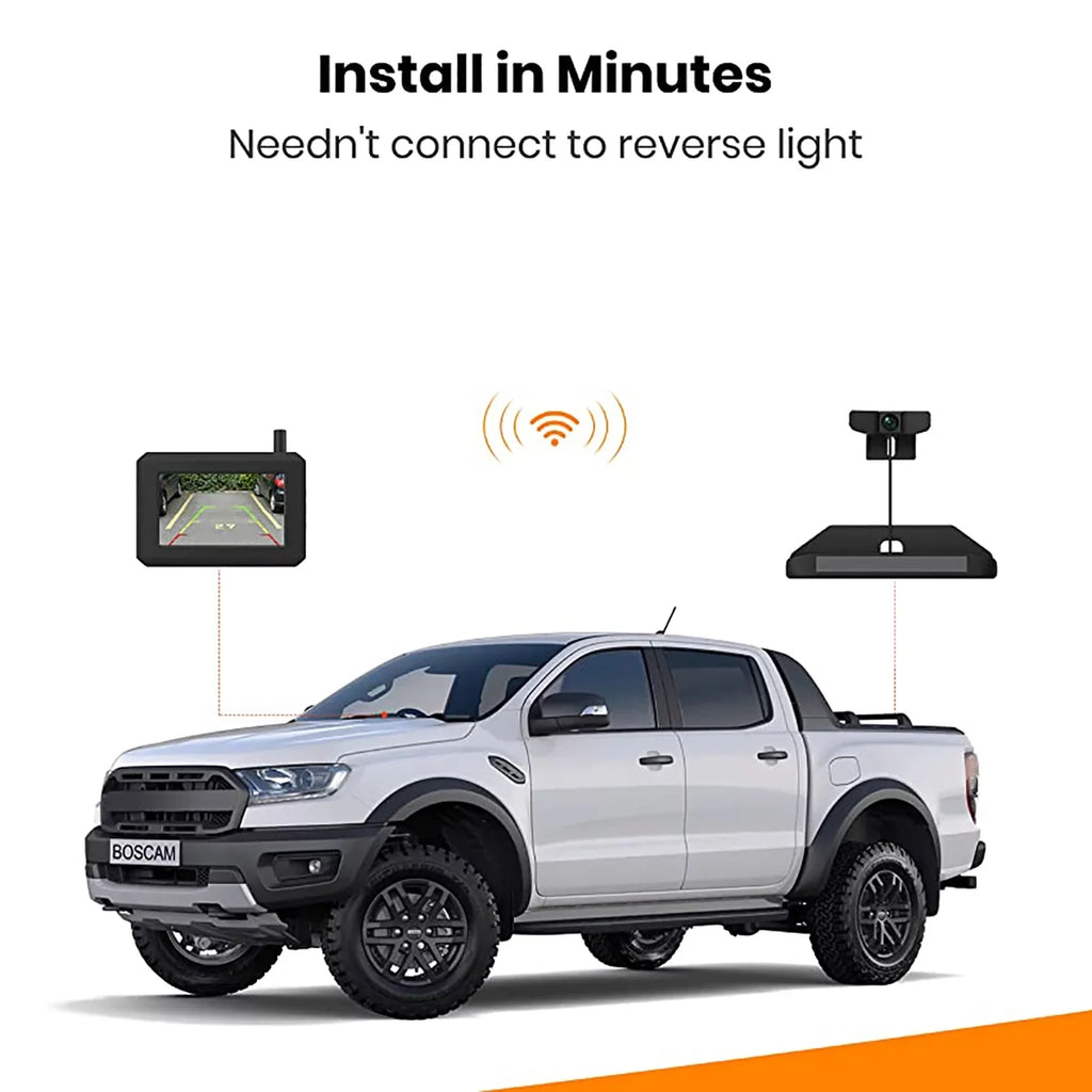 Digital Camera View Camera Highway Trucks, for Camera for Trailer,Pickup,Van Back Reverse Trailer Wireless Backup System Wireless Rear fit Up Observation Solar Hitch