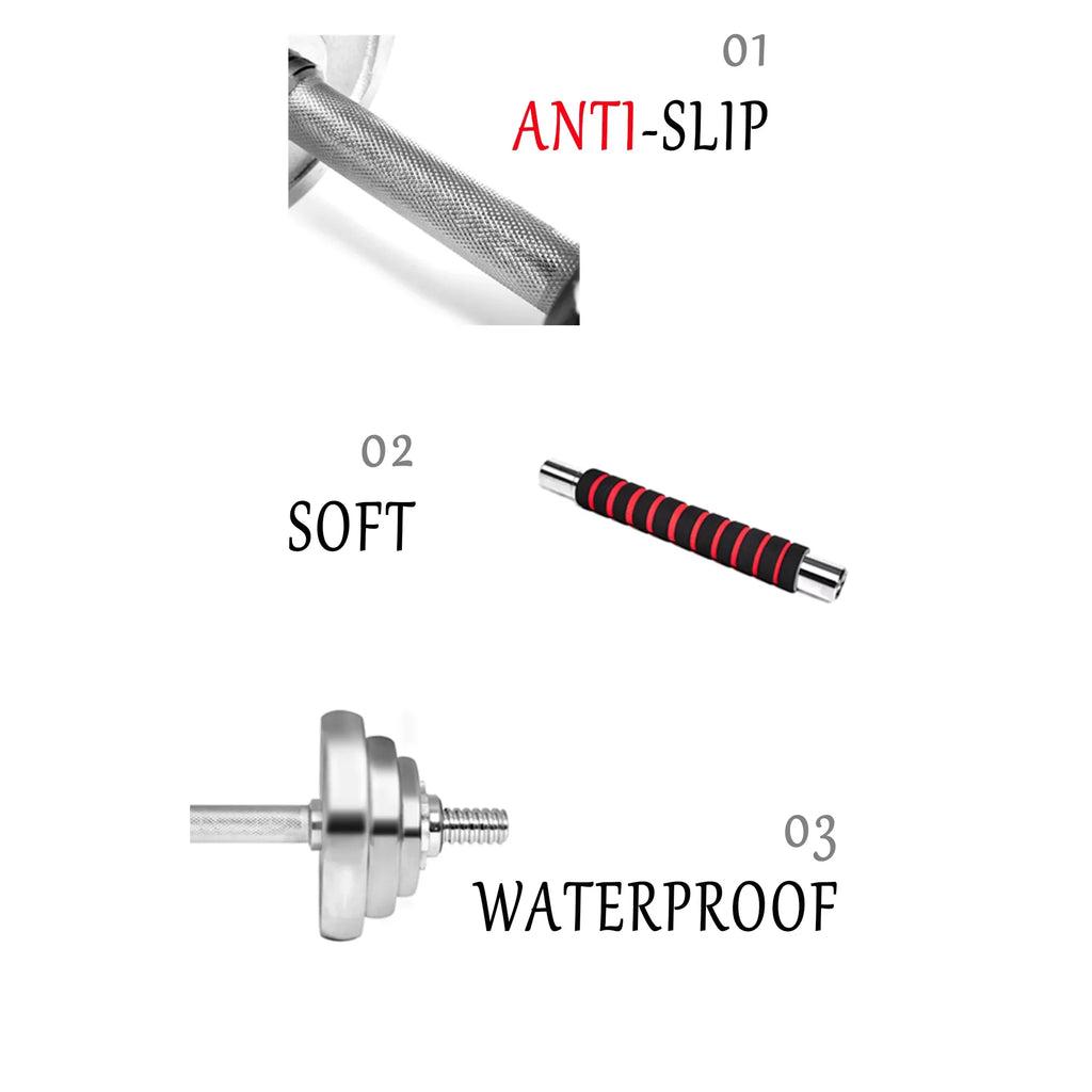 Dumbbell Bodybuilding Fitness for Weight Training Set Lifting 30KG Adjustable Bar Weights
