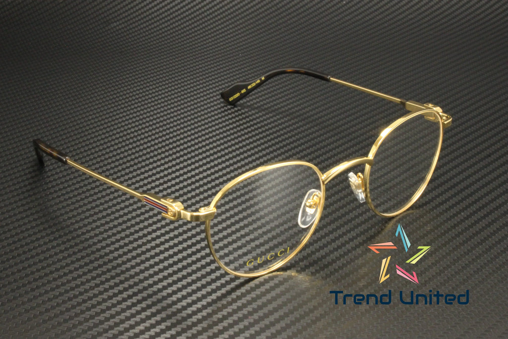 mm Lens Men's Panthos 48 Round Oval GG1222O Gold Metal Eyeglasses 002 Demo