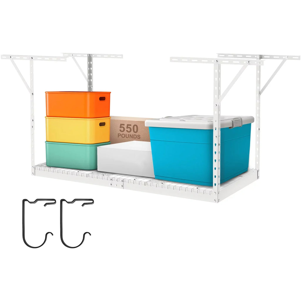 Rack Adjustable Garage Ceiling 36x72in Overhead Rack White 550lbs Storage