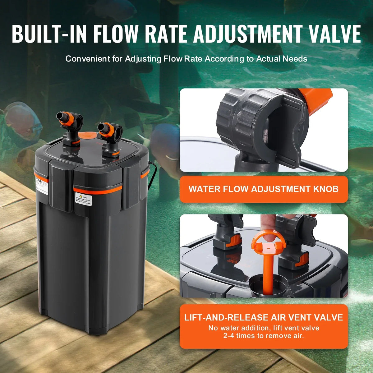 55 Gallon 10w Filter Lamp Quiet Aquarium Tank Canister Fish