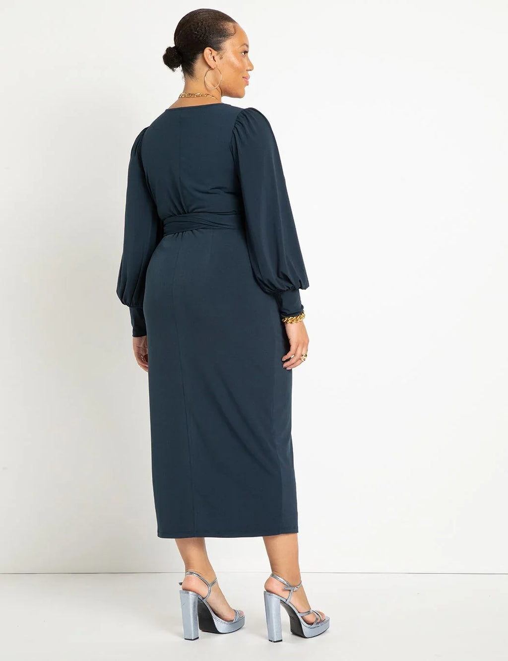 Women's Plus 18, - Carbon Cross Size Dress Midi Front