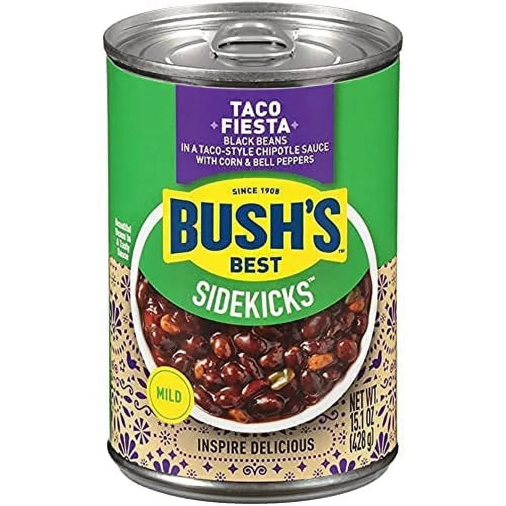 Sauce, Of Fiber, Plant Ounce Source Free, Fiesta Of Best Taco-Style And Based Gluten Taco (Pack Bush,S 15.1 Beans, Protein Fat, Black 12) Chipotle Low
