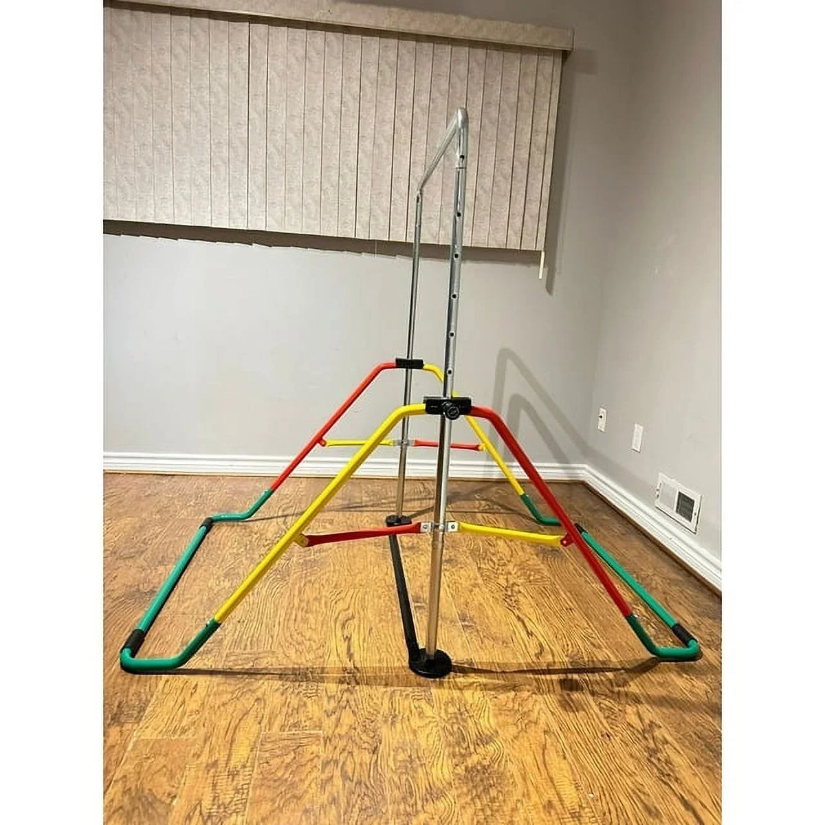 Bar Folding Bar, Adjustable Balançoire & Gymnastics - Training Home Kids Monkey Expandable (Red/Yellow)