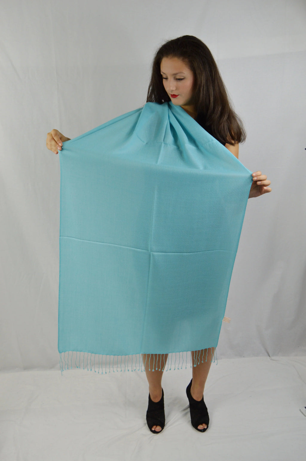 Fancy Regular (Tiffany Shawl/Evening Pashmina Shawl/Light Shawl/Scarf/Scarves Shawl/Moisture Shawl) Shawl/Pashmina Blue Shawl/Summer weight Shawl/Sheer