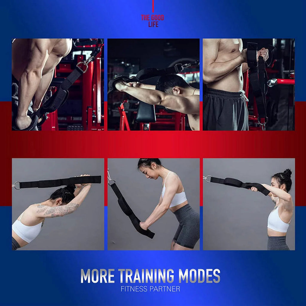 Arm Gym Handles Lifting Tricep Attachment Abdominal Cable Training Grip Machine Strap Weight Heavy for Equipment Duty Strap