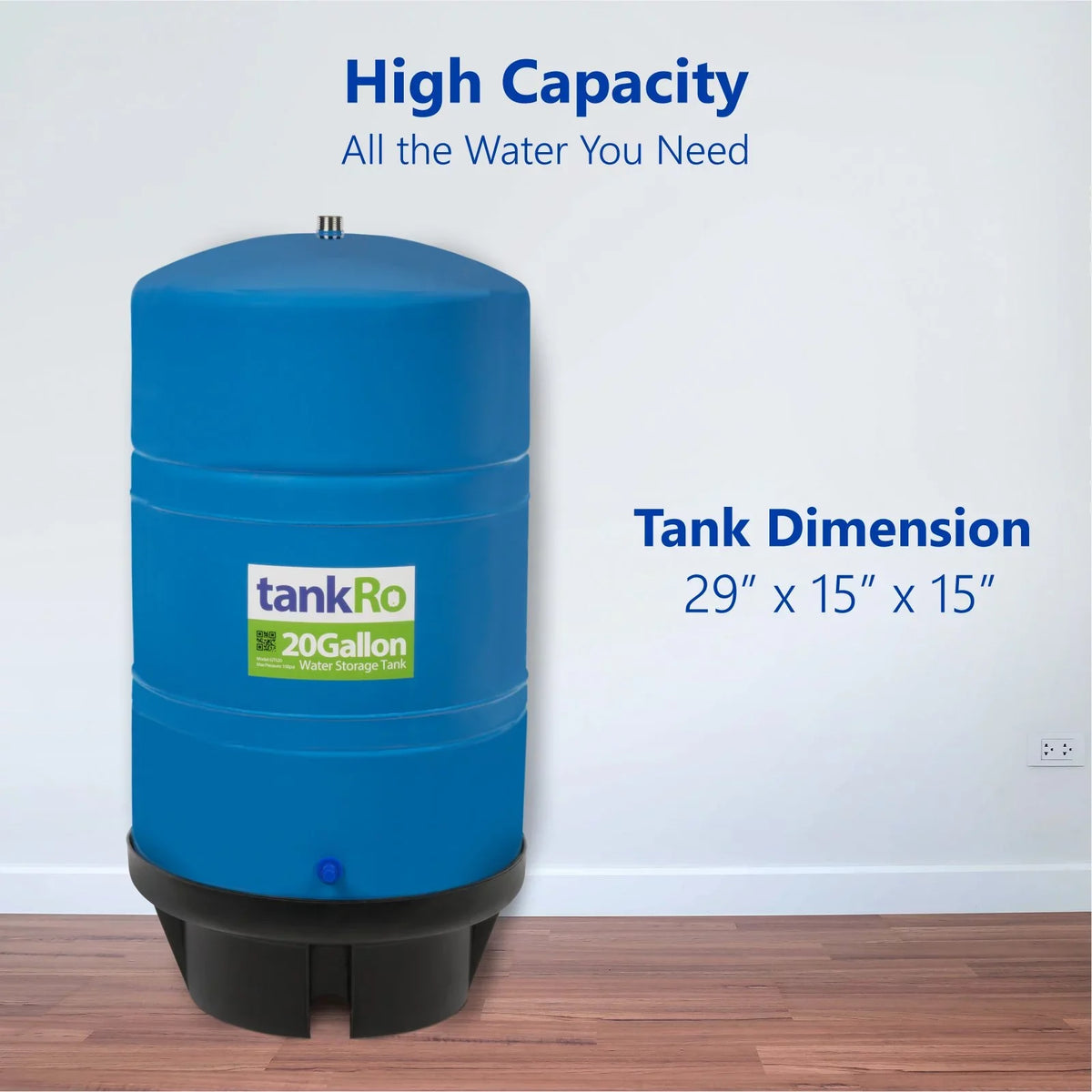 TankRO Expansion Tank Reverse Osmosis Gallon Moisture 20.0 Large Reservoir Tank Storage –