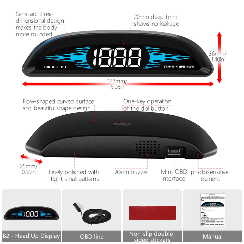 Detector Driving Diagnostic for Precise Data Speedometer Head-Up Multi-Function Display, Car Apexeon