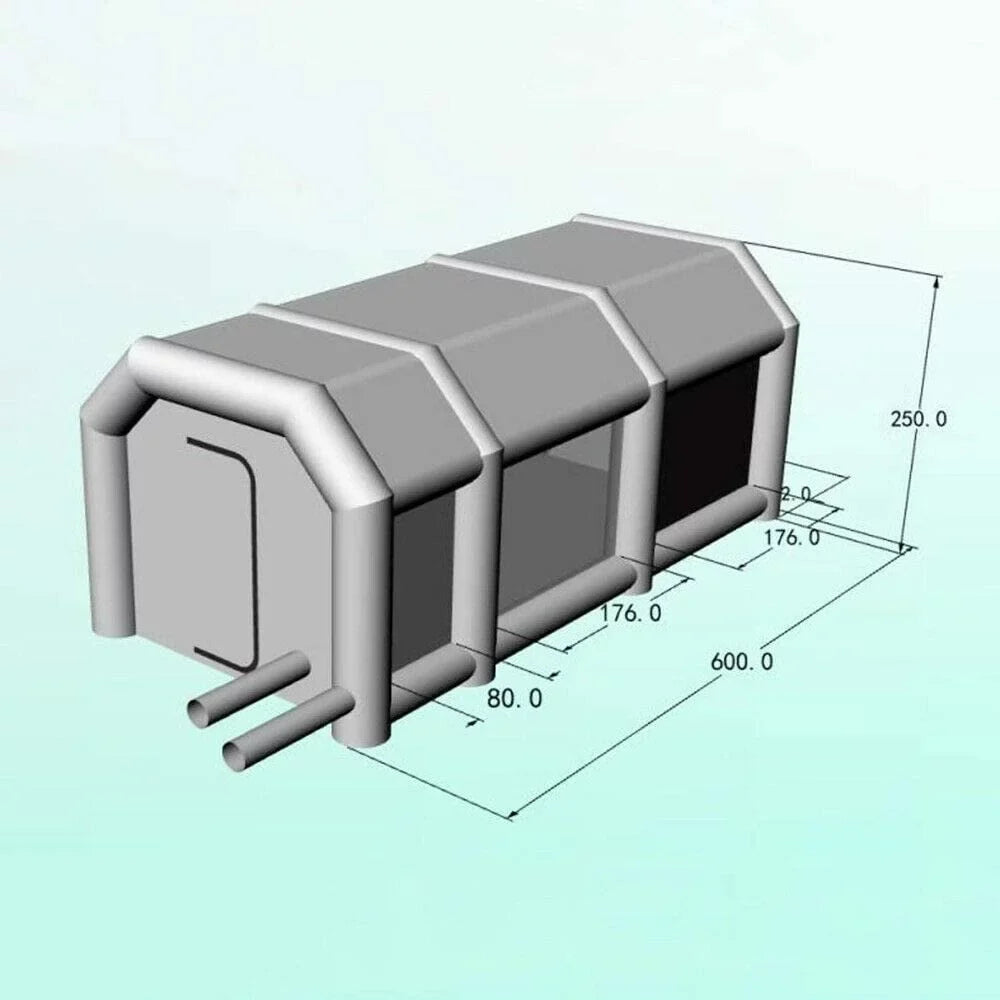 Paint Inflatable & Mat Floor Painting Air w/ System Spray Tent Filter Booth