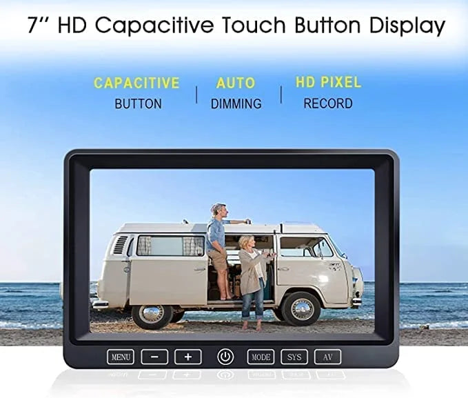 Wireless Truck/Semi-Trailer/Box Camera Monitor 1080P for Moistureproof IP69 Backup Rear Truck/-B4C Camera Digital View 7'' Kit System