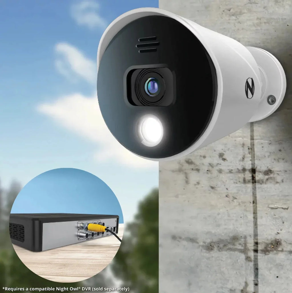 with Wired 2 Sirens Restored Premium Pack Owl (Refurbished) Add Cameras 1080p - On White Audio Alerts Spotlight - and Night