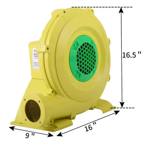 Moisture Yellow Castle, Portable Bounce W Inflatable Slides, Blower, Air for Pump Green and 680 - Safe, Fan
