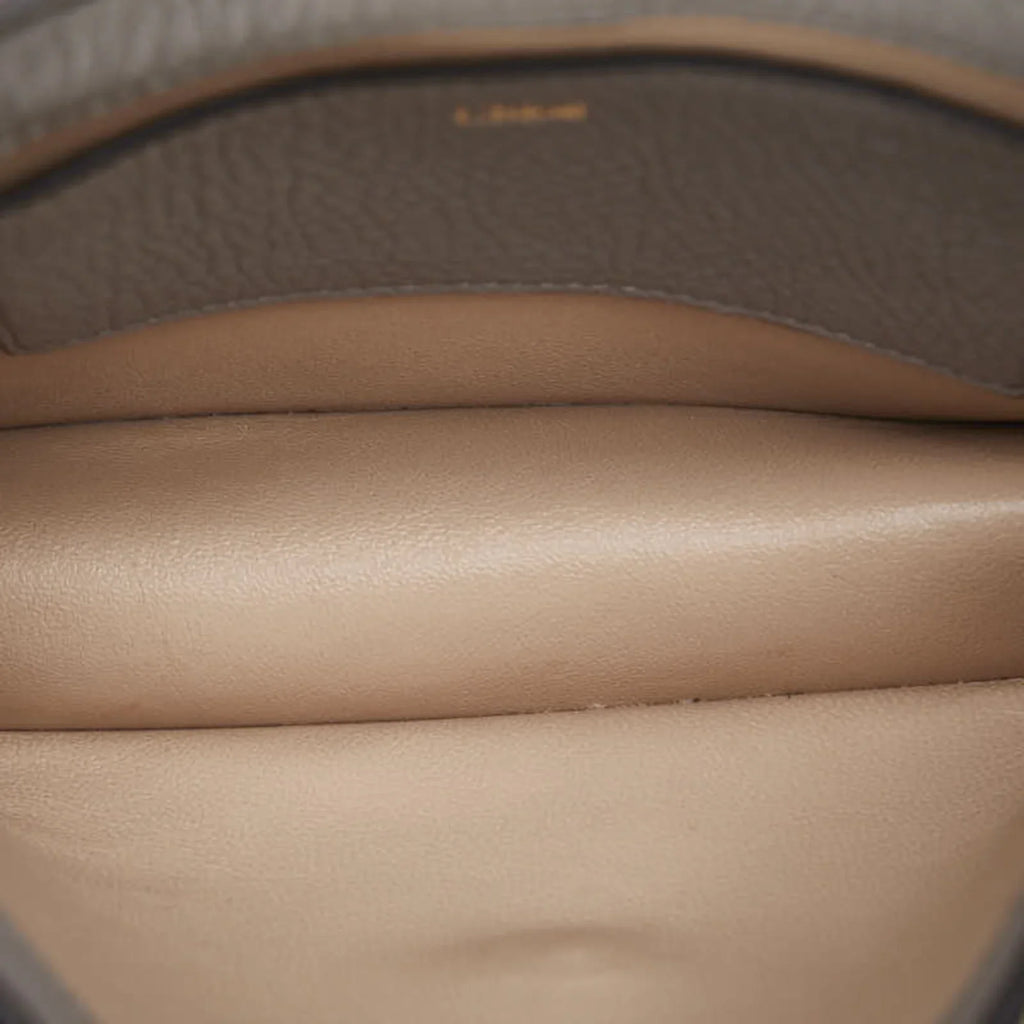 Chloe Chain Bag (Good) Leather Gray Chloé Shoulder Women's Pre-Owned Alphabet