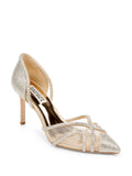 Mesh Slip 10 Beige Stiletto Pumps Dorsay Shoes Haze Padded Pointy On Womens Rhinestone Dress Toe