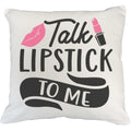 Lipstick to Makeup Merch Design Shield, Themed for Pink Pillow White Artist Lovers, 18X18 - Beauty or w/ Me Cosmetologist, Makeup Talk Gift for Lips
