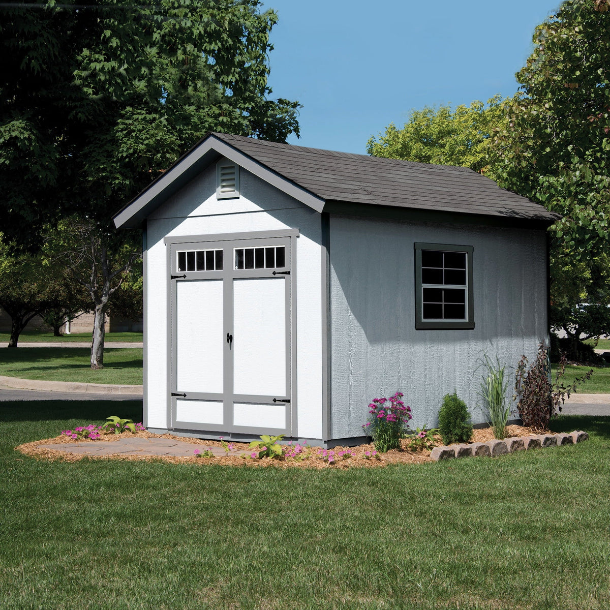 x ft. ft. Handy 10 Wood Shed Home Beachwood (with Floor) Products Storage 12