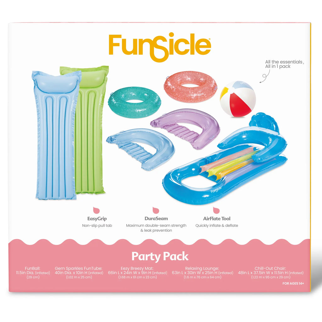 Adults & Tubes Pool & 8 Pack Vary, Toy Lounges, Funsicle Colors Pack, Party Floats,