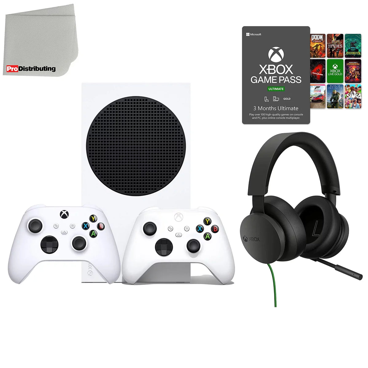 Xbox Microfiber Robot and S - Microsoft Cloth Ultimate All-Digital 3-Month Stereo Series Wireless Console Cleaning with Gamepass - Extra Controller Headset, 512GB White Gaming Video Xbox Game