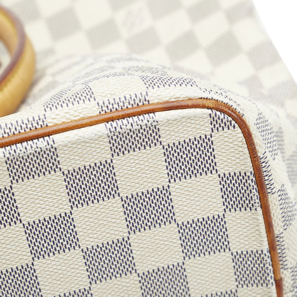 Bag Unisex Vuitton (Good) Azur Tote Louis White Pre-Owned Damier Canvas Authenticated Saleya