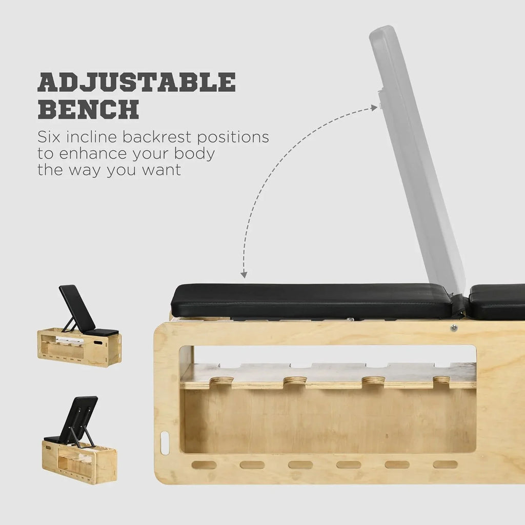 Gym For Storage Bench, Chest With Equipment Bench Workout Weight Rope, Strength Incline Resistance & Adjustable Bench Weight Rack Arms Training Lifting Home