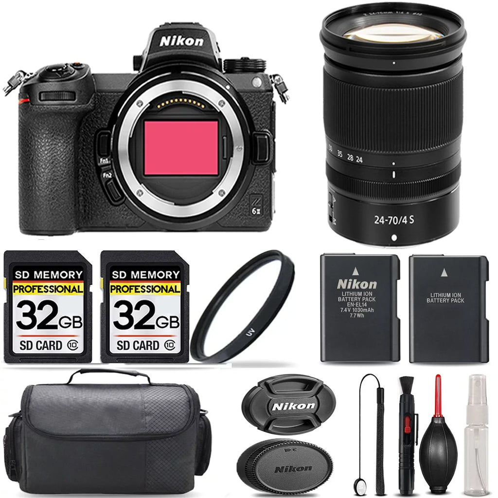f/4 64GB + Storage Case - with Z6 Filter Mirrorless Extra + Kit International Version + S Battery Cleaning Lens + 24-70mm Nikon + Backup