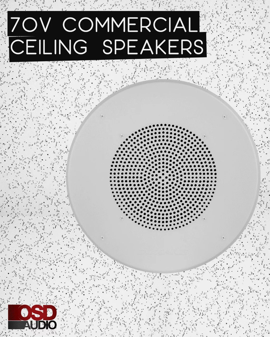 8" C1070 Speaker Single) Audio (White, 70V In-Ceiling Commercial Tap