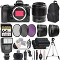 64GB Remte Memory + Digital - with Angle + Lens Wide Telephoto Lens -- Flash + + International 2.2x + f/1.8 Z6 + S 50mm Filters Nikon Camera Lens 0.43X Version Card Wireless Mirrorless