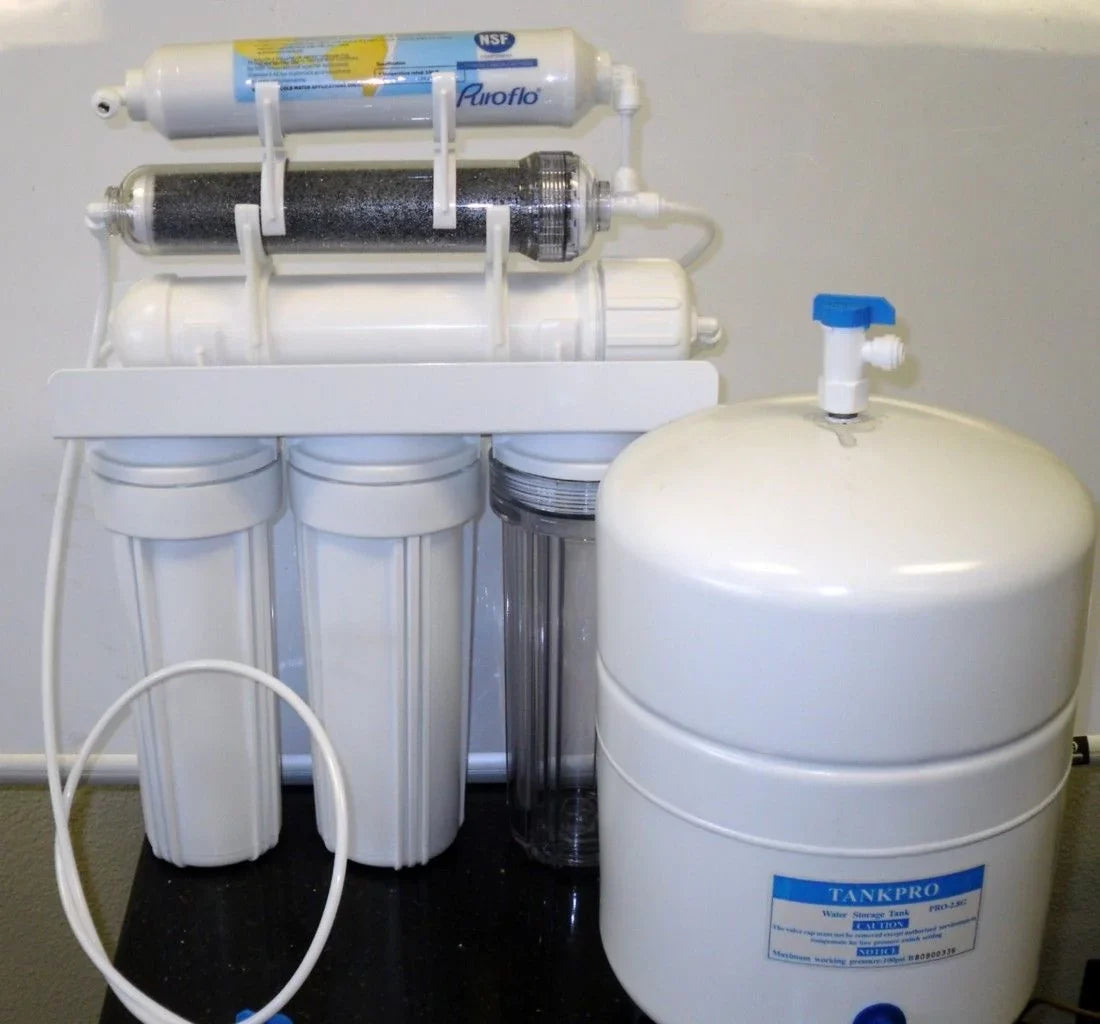 Stage 6 Dual (Drinking Tank Aquarium 0 Filter Moisture System Outlet Reef/Deionization) Reverse Osmosis - Use (/) + 100 &