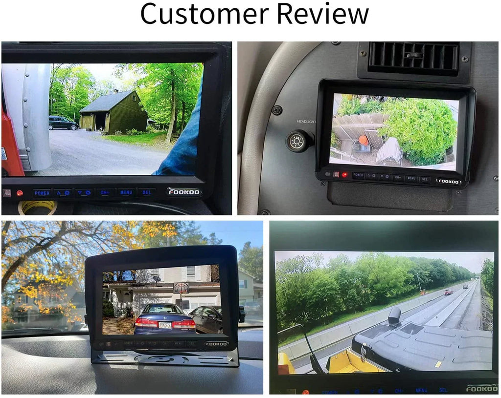 Trailer(DY704) Wheel Cameras Rear Backup Reversing Monitor Camera Parking Screen with Split Moistureproof Lines View /Truck/Trailer/Bus/Semi-Trailer/Tractor/5th and System, Fookoo for 7''