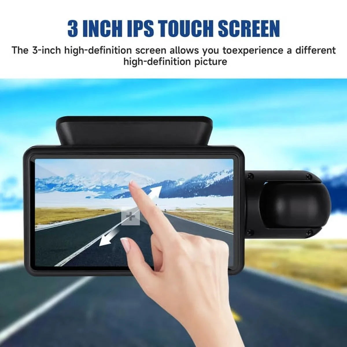 Dash Camera 1080P G-Sensor Dash Loop Vision Wide Angle Recordin Front Night Cam and 170° Rear