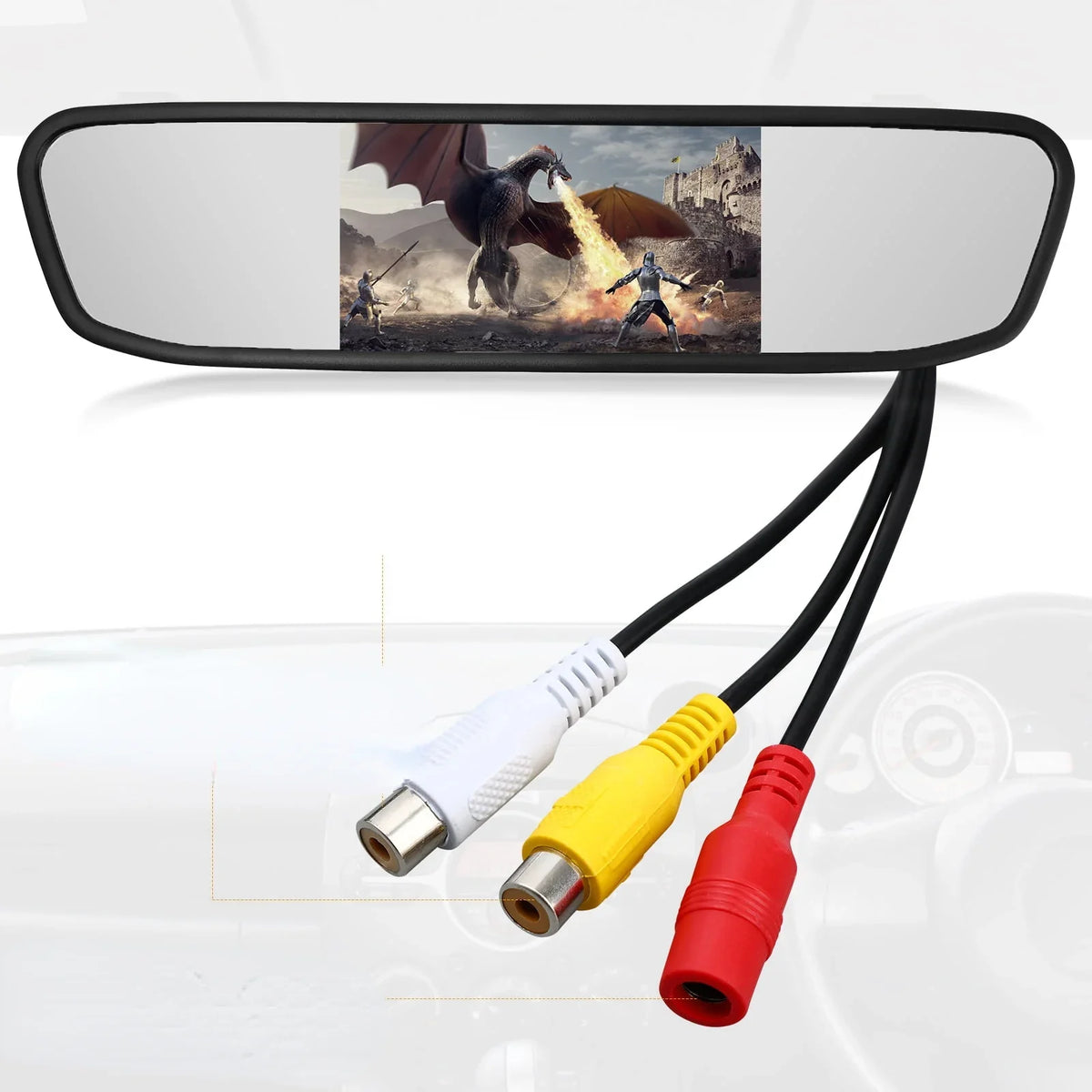 Camera System Car View Reverse Parking Cam Driving Night 4.3" Backup Camera Camera Mirror Rear Vision Vehicles Cheefull