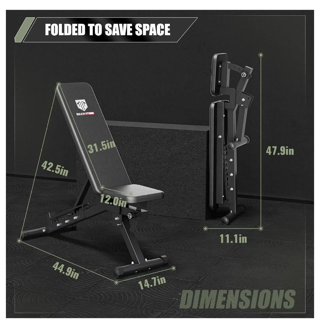 Press 32 and Bench Garage Capacity Fitness and Workouts, and Press Weight Positions Weight Training Home Strength Adjustable Major Lifting, Bench Bench,1300 Bench for Gym
