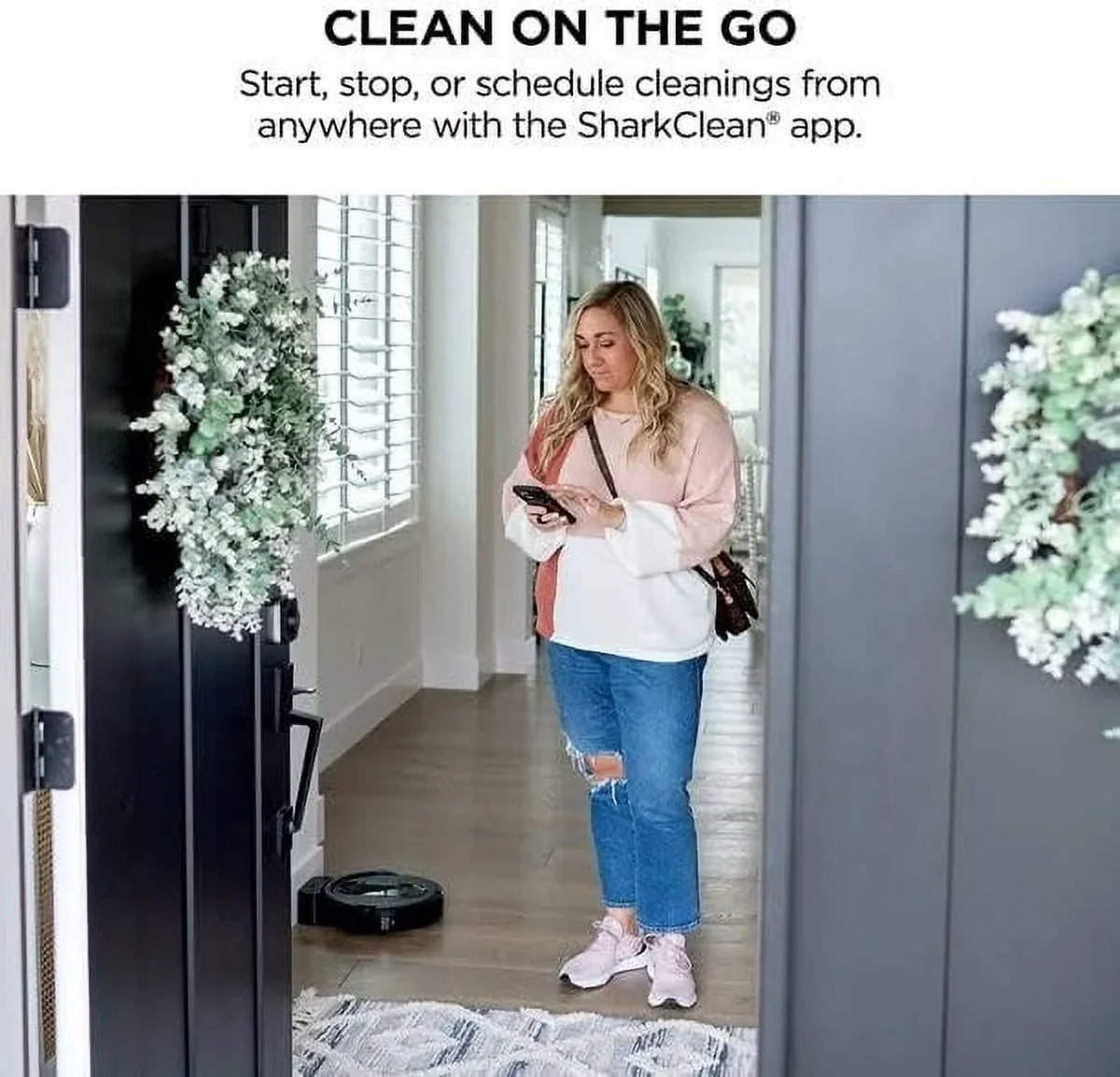 Suction, Carpets for Vacuum Restored with & Perfect Robot Wi-Fi, Powerful (Black)- Cleaning, Hair, Hard Renewed Pet Floors RV990 Shark Row-by-Row