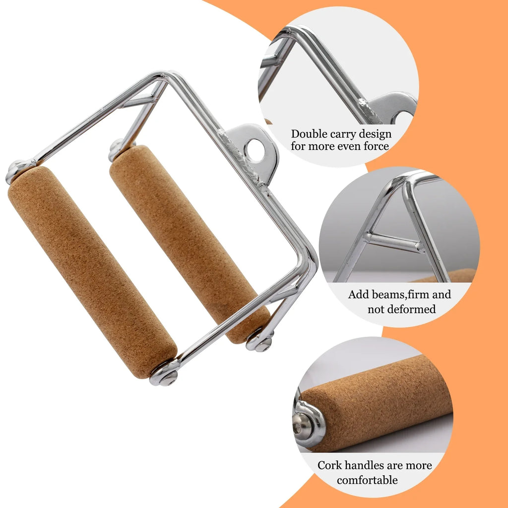 Gym Machine Ymam.Light Home Row Cable Non-Slip For Natural D Grip Handle, V Handles Tight Cork Handle Row Pulldown Handles, Attachment Double