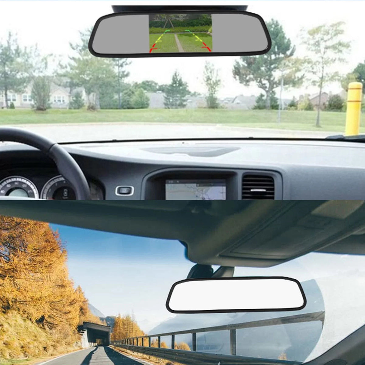 5.0" 2- Mirror System + Universal Camera Monitor Mad Kit Vehicle Car Hornets 170
