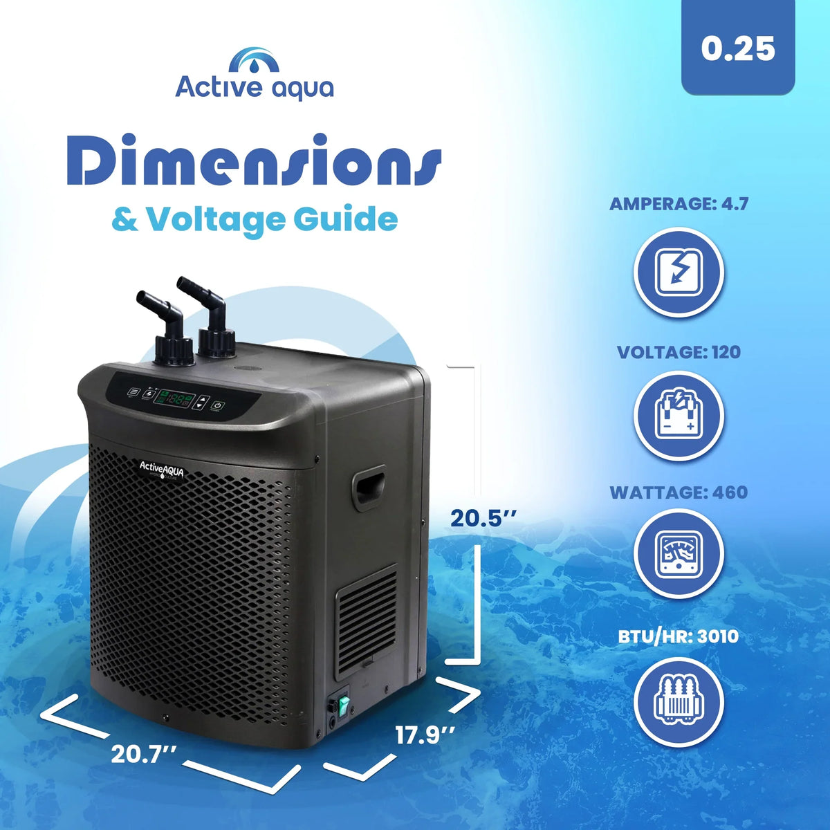 Submersible Active Moisture Moisture Chiller & Hydroponic Aqua Pump Hydroponic