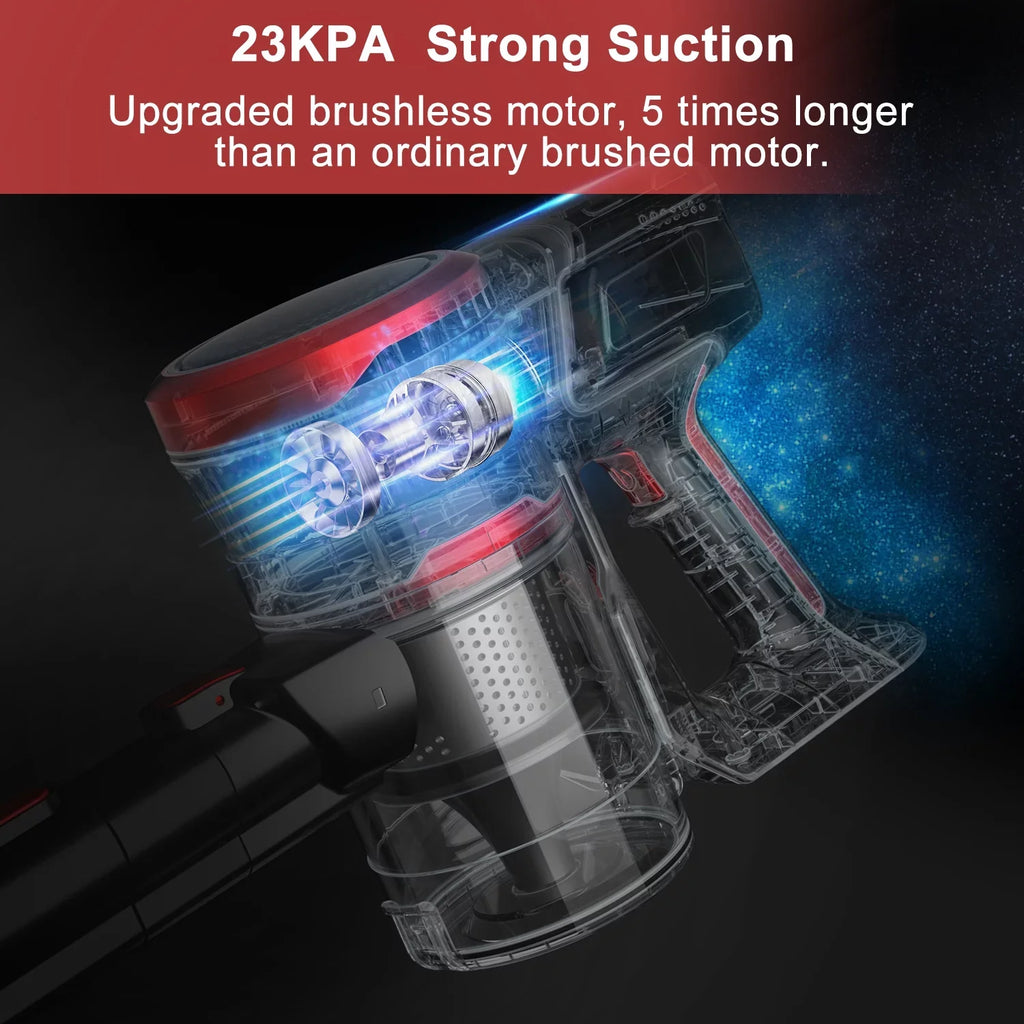 Vacuum Brushless Floor, Hard Cleaner Cordless Carpet, Motor Stick K17 for 23KPA